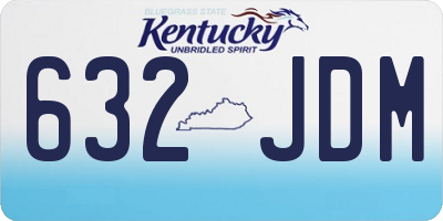 KY license plate 632JDM