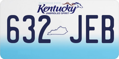 KY license plate 632JEB