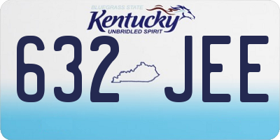 KY license plate 632JEE