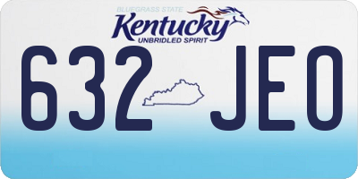 KY license plate 632JEO