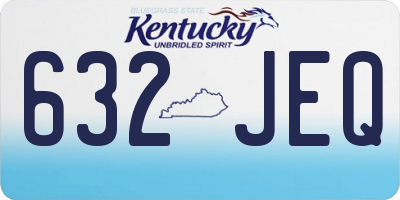 KY license plate 632JEQ