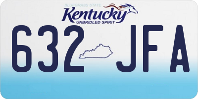KY license plate 632JFA