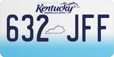 KY license plate 632JFF