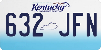 KY license plate 632JFN