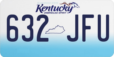 KY license plate 632JFU
