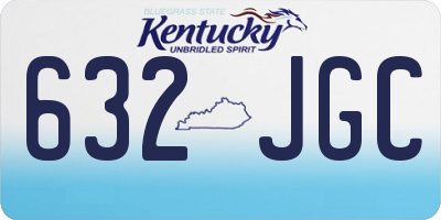 KY license plate 632JGC
