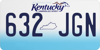 KY license plate 632JGN