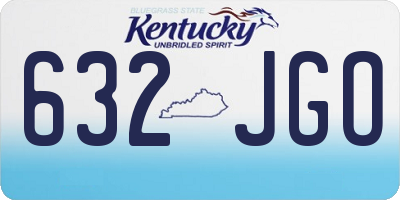 KY license plate 632JGO