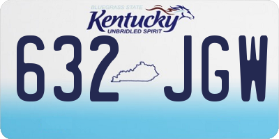 KY license plate 632JGW