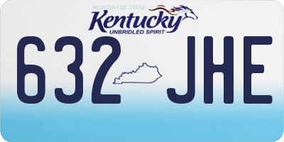 KY license plate 632JHE