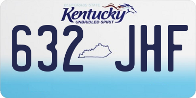 KY license plate 632JHF