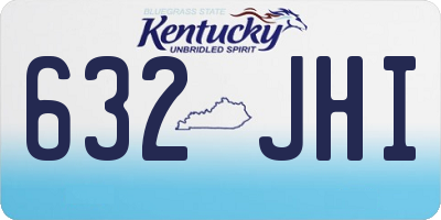 KY license plate 632JHI