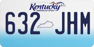 KY license plate 632JHM