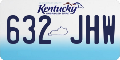 KY license plate 632JHW