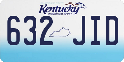 KY license plate 632JID
