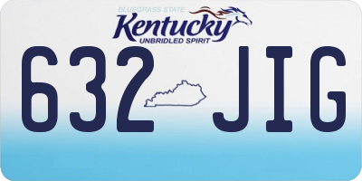 KY license plate 632JIG