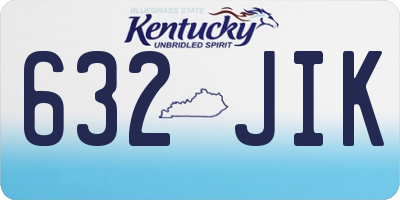 KY license plate 632JIK