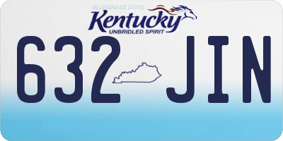 KY license plate 632JIN
