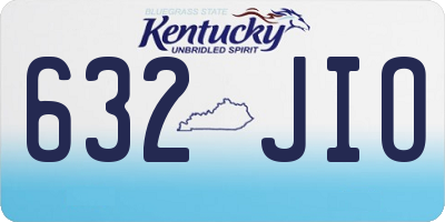 KY license plate 632JIO