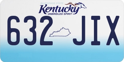 KY license plate 632JIX