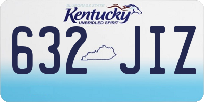KY license plate 632JIZ