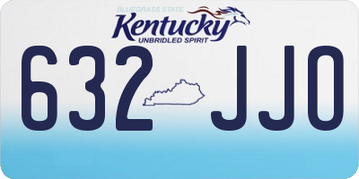 KY license plate 632JJO