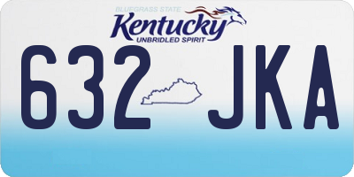 KY license plate 632JKA