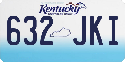 KY license plate 632JKI