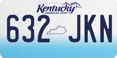 KY license plate 632JKN