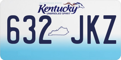 KY license plate 632JKZ