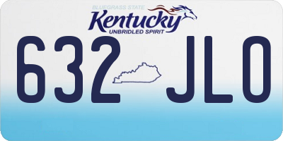 KY license plate 632JLO