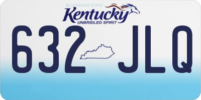 KY license plate 632JLQ