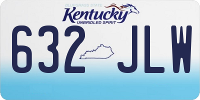 KY license plate 632JLW