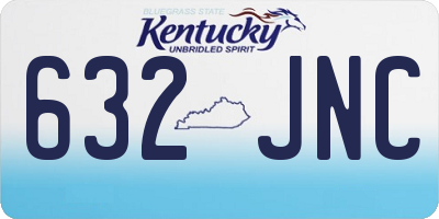KY license plate 632JNC