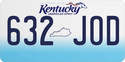 KY license plate 632JOD