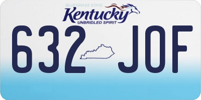 KY license plate 632JOF