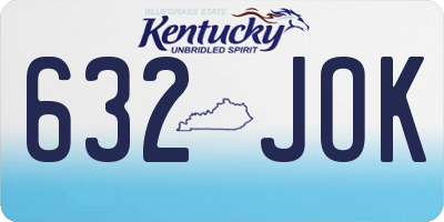KY license plate 632JOK