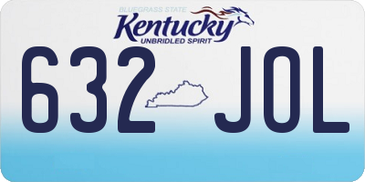 KY license plate 632JOL