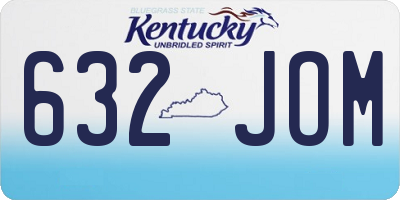 KY license plate 632JOM