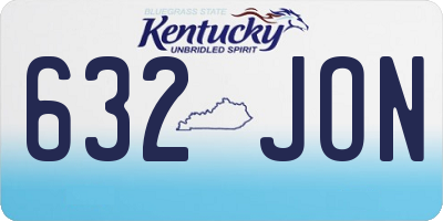 KY license plate 632JON