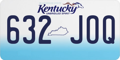 KY license plate 632JOQ