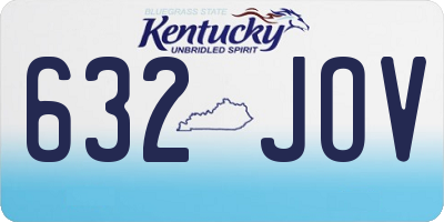KY license plate 632JOV