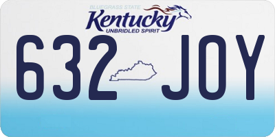 KY license plate 632JOY