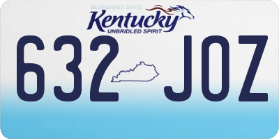 KY license plate 632JOZ