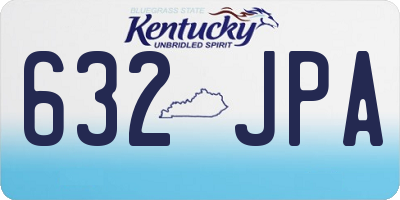 KY license plate 632JPA