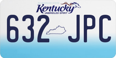 KY license plate 632JPC