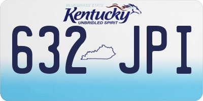 KY license plate 632JPI