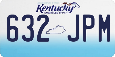 KY license plate 632JPM