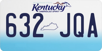 KY license plate 632JQA