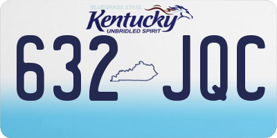 KY license plate 632JQC